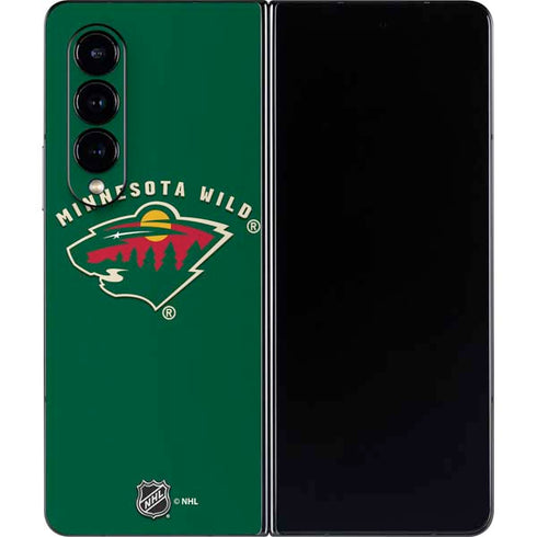 NHL Minnesota Wild Solid Background Galaxy Z Fold4 5G Skin