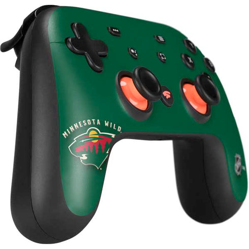NHL Minnesota Wild Solid Background Google Stadia Controller Skin
