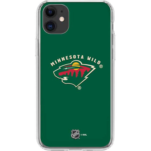 NHL Minnesota Wild Solid Background iPhone 11 Clear Case