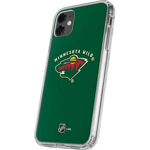 NHL Minnesota Wild Solid Background iPhone 11 Clear Case