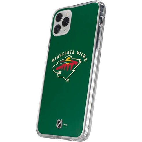 NHL Minnesota Wild Solid Background iPhone 11 Pro Clear Case
