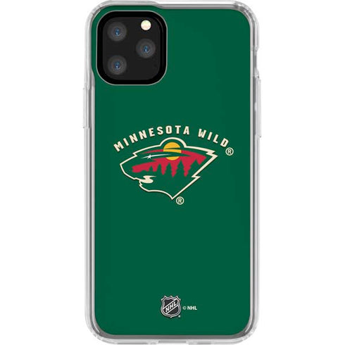 NHL Minnesota Wild Solid Background iPhone 11 Pro Clear Case