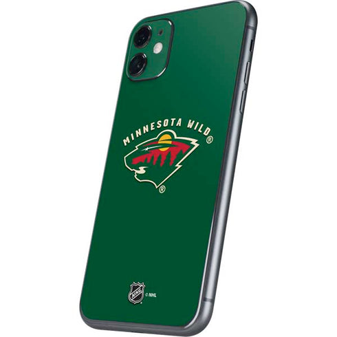 NHL Minnesota Wild Solid Background iPhone 11 Skin