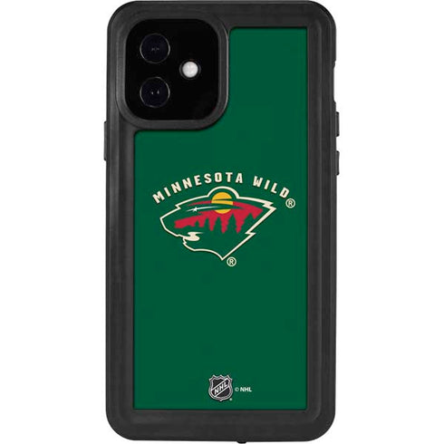 NHL Minnesota Wild Solid Background iPhone 12 Waterproof Case