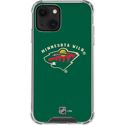 NHL Minnesota Wild Solid Background iPhone 13 Clear Case