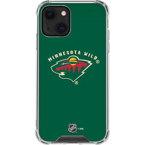 NHL Minnesota Wild Solid Background iPhone 13 Mini Clear Case