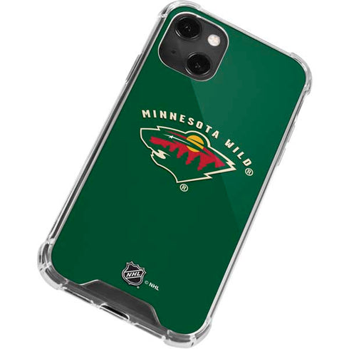 NHL Minnesota Wild Solid Background iPhone 13 Mini Clear Case