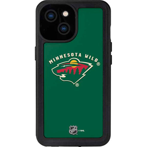 NHL Minnesota Wild Solid Background iPhone 13 Mini Waterproof Case