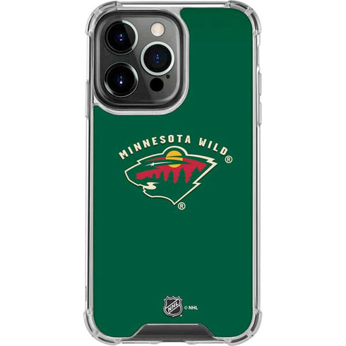 NHL Minnesota Wild Solid Background iPhone 13 Pro Clear Case