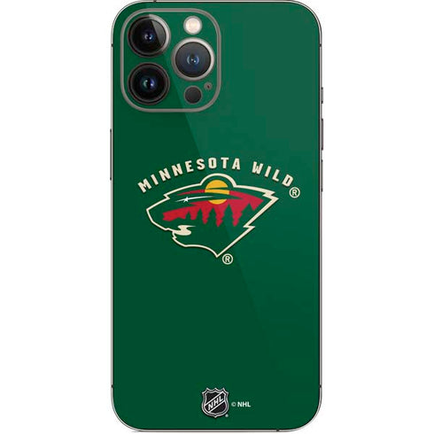 NHL Minnesota Wild Solid Background iPhone 13 Pro Max Skin