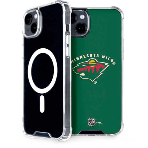 NHL Minnesota Wild Solid Background iPhone 15 Plus MagSafe Case