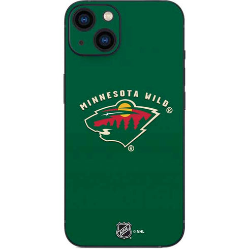 NHL Minnesota Wild Solid Background iPhone 14 Plus Skin