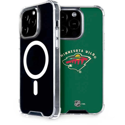 NHL Minnesota Wild Solid Background iPhone 15 Pro MagSafe Case