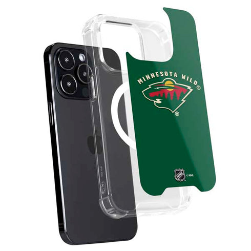 NHL Minnesota Wild Solid Background iPhone 14 Pro MagSafe Case