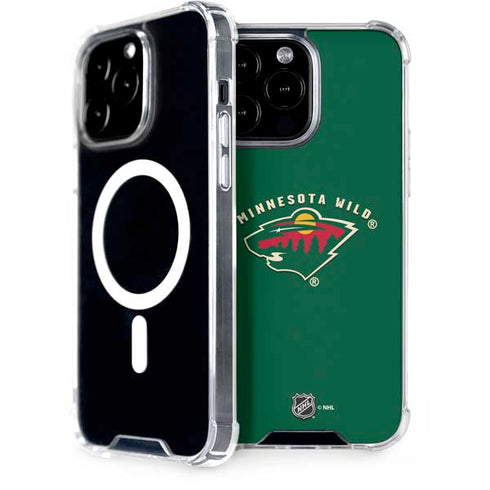 NHL Minnesota Wild Solid Background iPhone 15 Pro Max MagSafe Case
