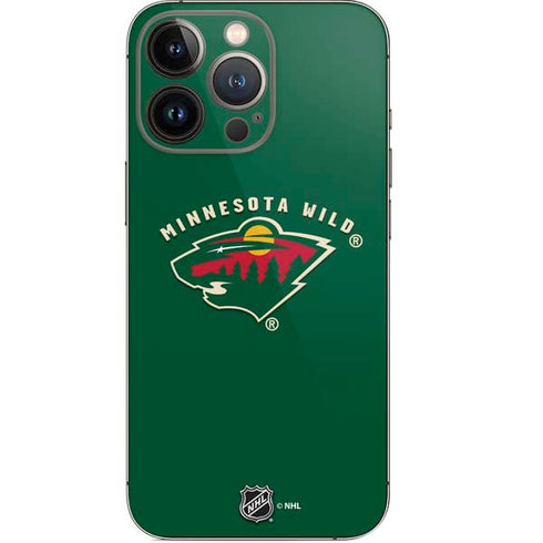 NHL Minnesota Wild Solid Background iPhone 14 Pro Skin