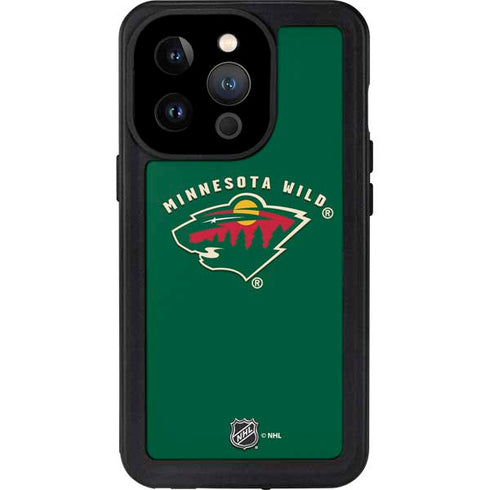 NHL Minnesota Wild Solid Background iPhone 14 Pro Waterproof Case