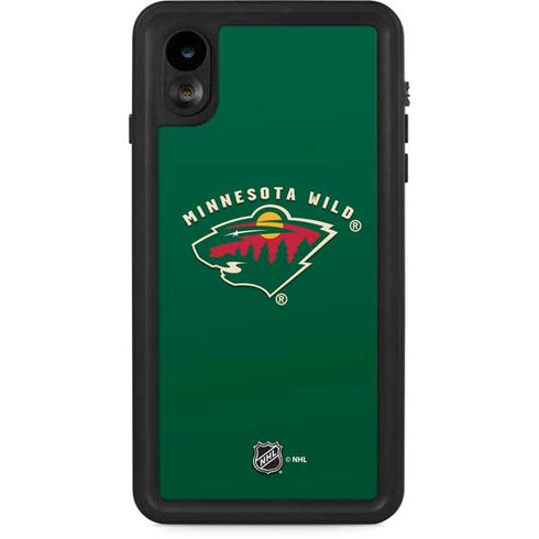 NHL Minnesota Wild Solid Background iPhone XR Waterproof Case
