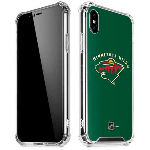 NHL Minnesota Wild Solid Background iPhone XS Max Clear Case