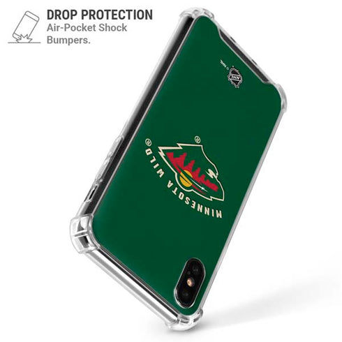 NHL Minnesota Wild Solid Background iPhone XS Max Clear Case
