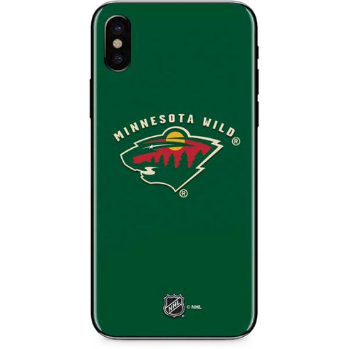 NHL Minnesota Wild Solid Background iPhone XS Skin
