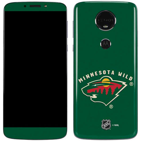 NHL Minnesota Wild Solid Background Moto E5 Plus Skin