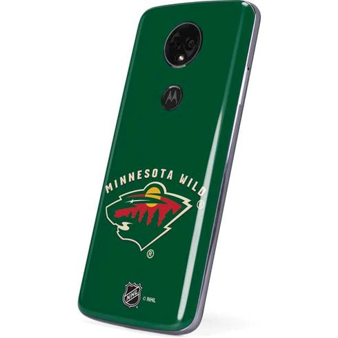 NHL Minnesota Wild Solid Background Moto E5 Plus Skin