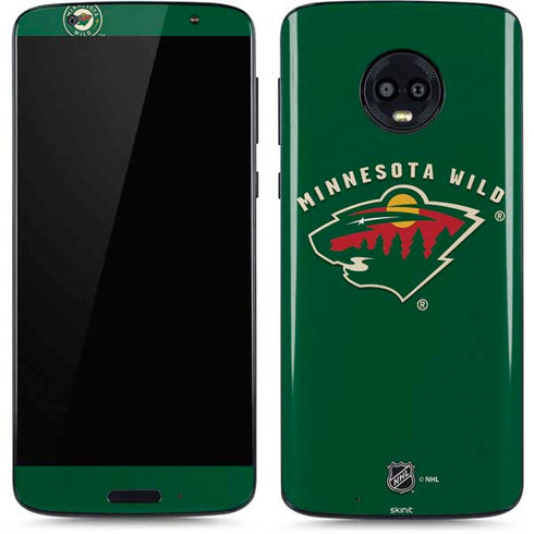 NHL Minnesota Wild Solid Background Moto G6 Skin