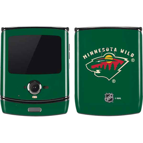 NHL Minnesota Wild Solid Background Motorola RAZR Skin