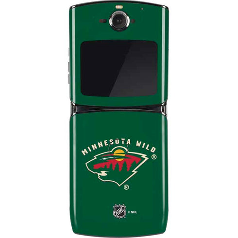 NHL Minnesota Wild Solid Background Motorola RAZR Skin