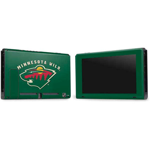 NHL Minnesota Wild Solid Background Nintendo Switch Bundle Skin