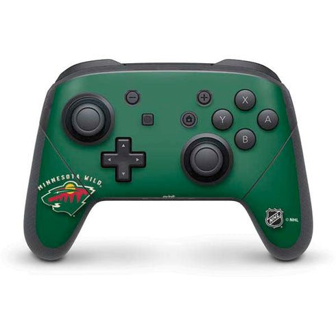 NHL Minnesota Wild Solid Background Nintendo Switch Pro Controller Skin