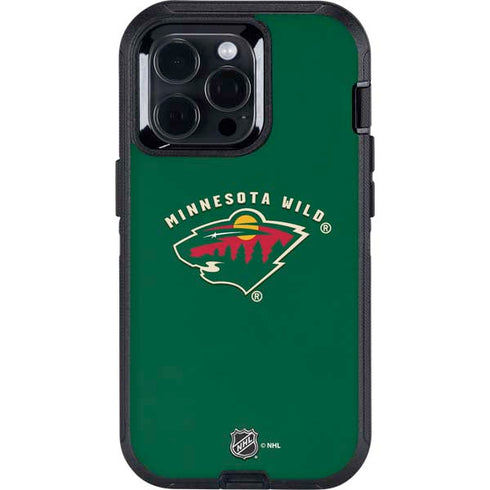 NHL Minnesota Wild Solid Background Otterbox Defender iPhone Skin