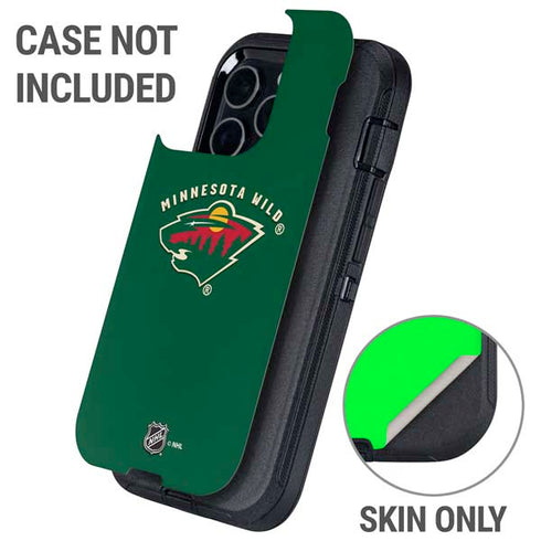 NHL Minnesota Wild Solid Background Otterbox Defender iPhone Skin