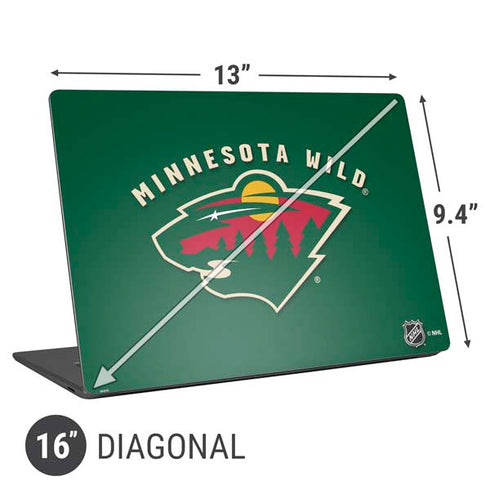 NHL Minnesota Wild Solid Background Universal Laptop 16in (13 x 9.4in) Skin
