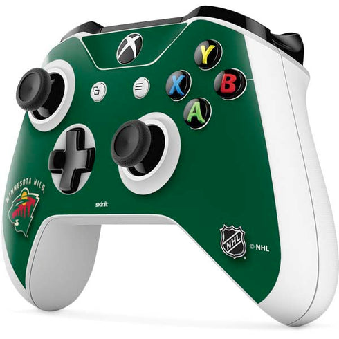 NHL Minnesota Wild Solid Background Xbox One S Controller Skin