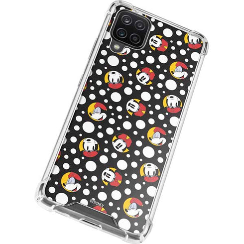Disney Minnie Mouse Bubbles Face Pattern Galaxy A12 Clear Case
