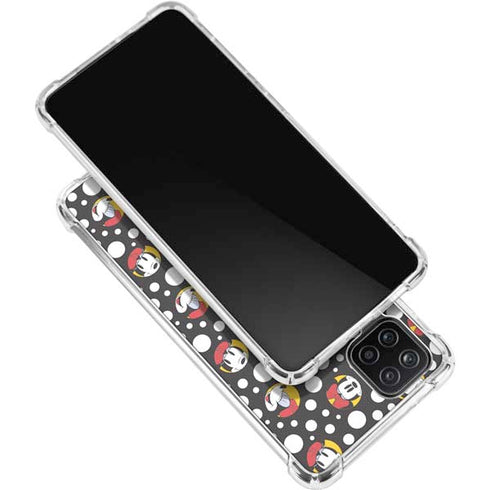 Disney Minnie Mouse Bubbles Face Pattern Galaxy A12 Clear Case