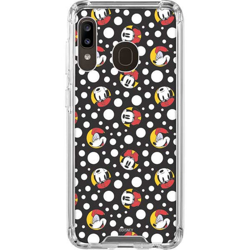 Disney Minnie Mouse Bubbles Face Pattern Galaxy A30 Clear Case