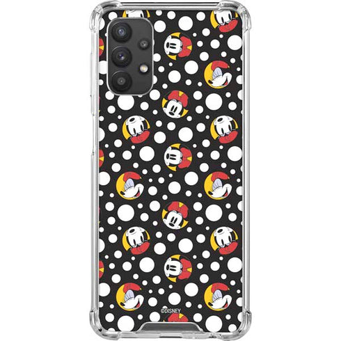 Disney Minnie Mouse Bubbles Face Pattern Galaxy A32 5G Clear Case