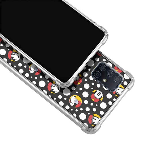 Disney Minnie Mouse Bubbles Face Pattern Galaxy A51 5G Clear Case