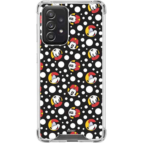 Disney Minnie Mouse Bubbles Face Pattern Galaxy A52 5G Clear Case