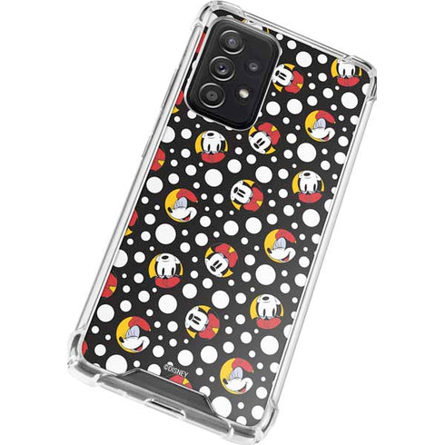 Disney Minnie Mouse Bubbles Face Pattern Galaxy A52 5G Clear Case