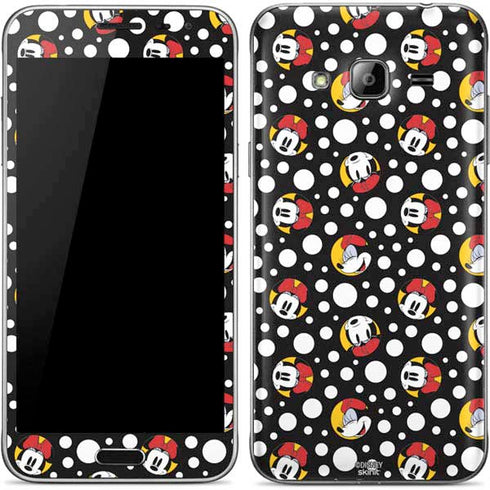 Disney Minnie Mouse Bubbles Face Pattern Galaxy J3 Skin