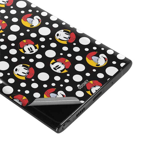 Disney Minnie Mouse Bubbles Face Pattern Galaxy Note 10 Skin