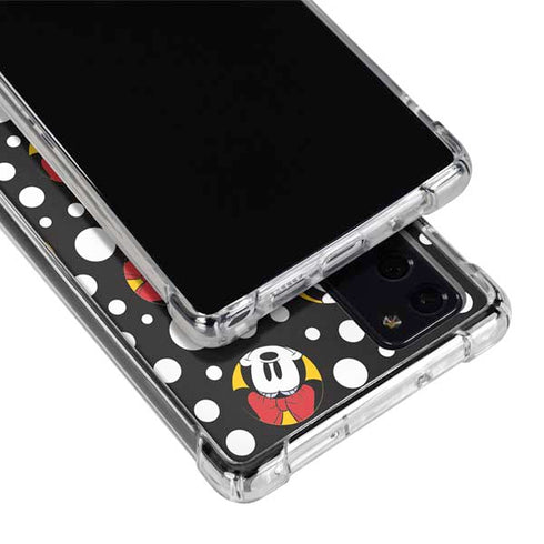 Disney Minnie Mouse Bubbles Face Pattern Galaxy Note20 5G Clear Case