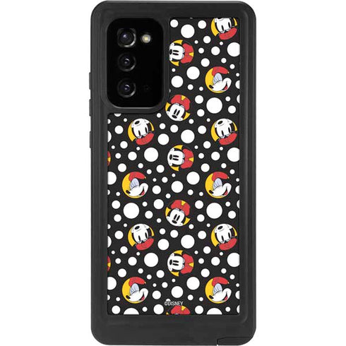 Disney Minnie Mouse Bubbles Face Pattern Galaxy Note20 5G Waterproof Case