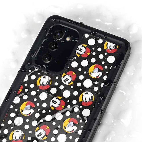 Disney Minnie Mouse Bubbles Face Pattern Galaxy Note20 5G Waterproof Case