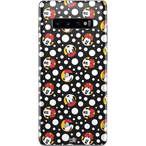 Disney Minnie Mouse Bubbles Face Pattern Galaxy S10 Plus Skin