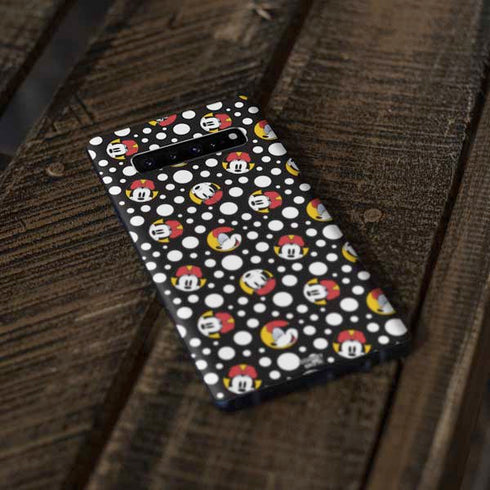 Disney Minnie Mouse Bubbles Face Pattern Galaxy S10 Plus Skin